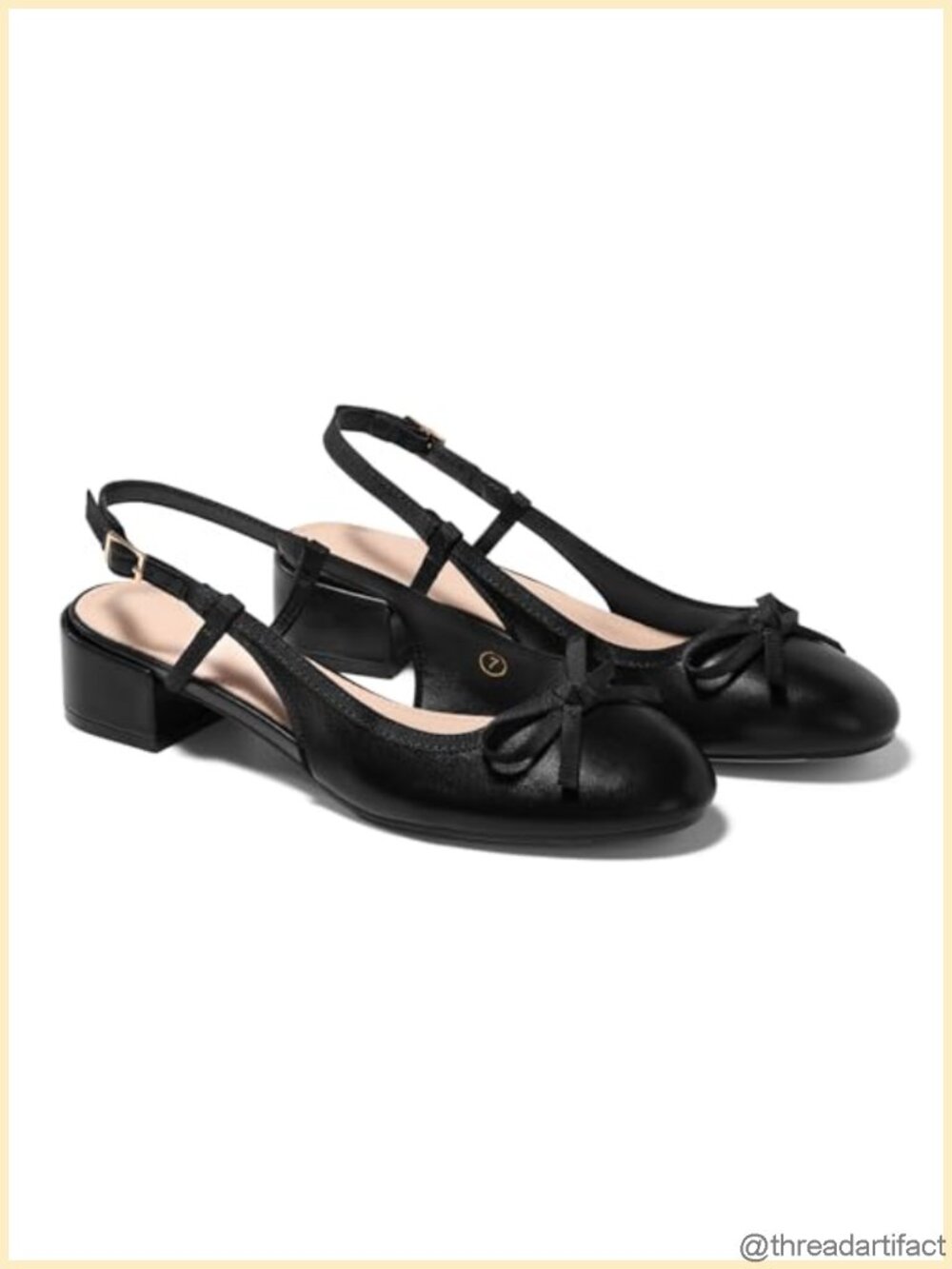 Chunky Low Heel Slingback Pumps Faux Leather Closed Toe Wedding Shoes